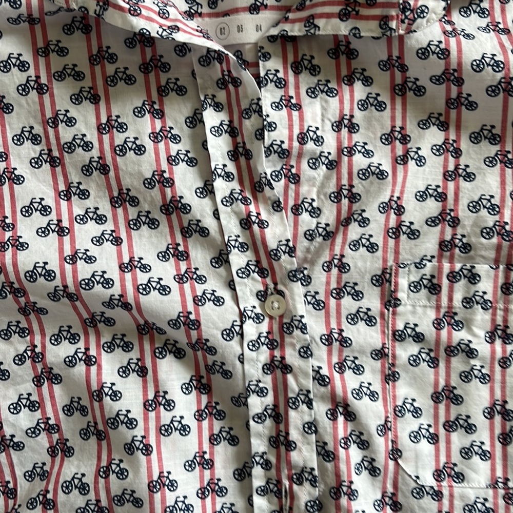 Fun Button Up Collared Top. Make A Statement! Bic… - image 1